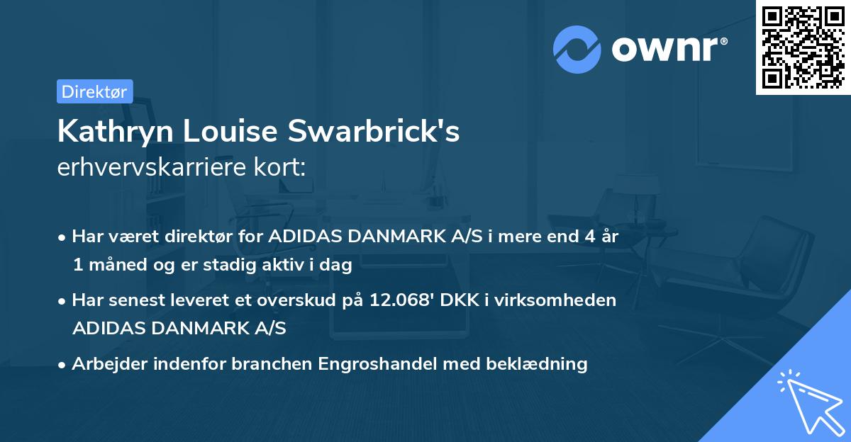 Kathryn Louise Swarbrick's erhvervskarriere kort