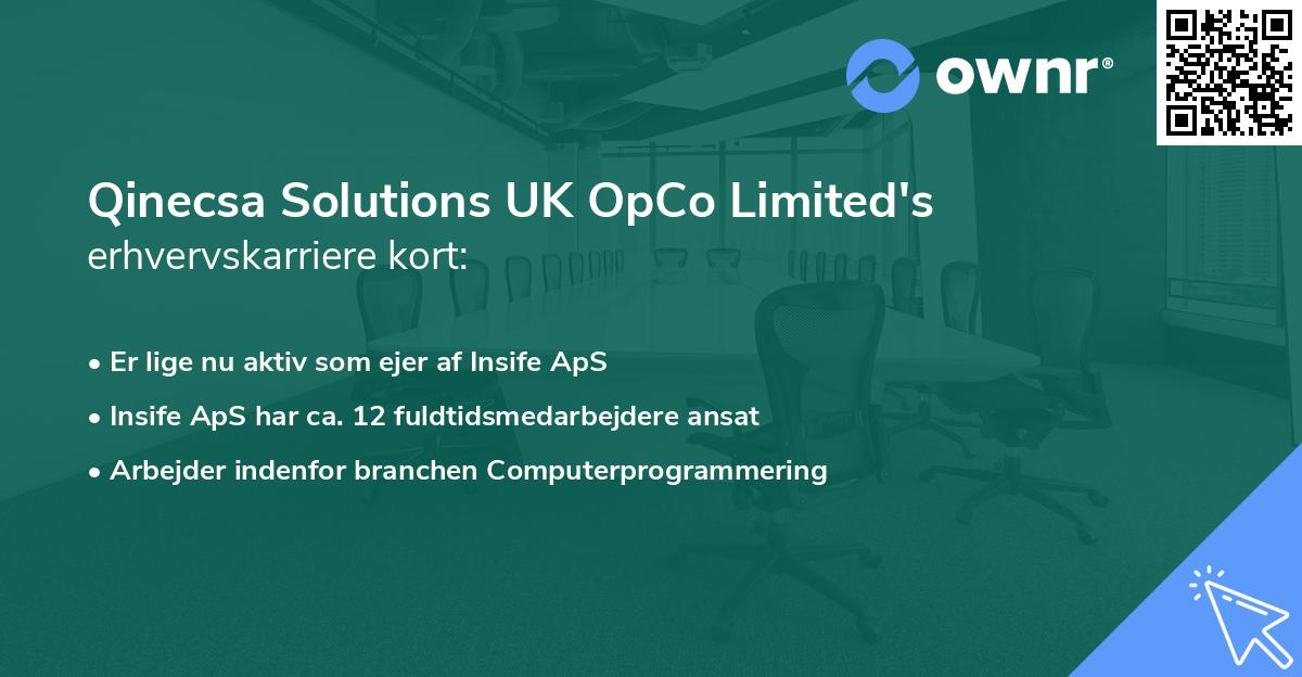 Qinecsa Solutions UK OpCo Limited's erhvervskarriere kort