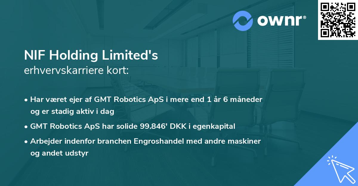 NIF Holding Limited's erhvervskarriere kort