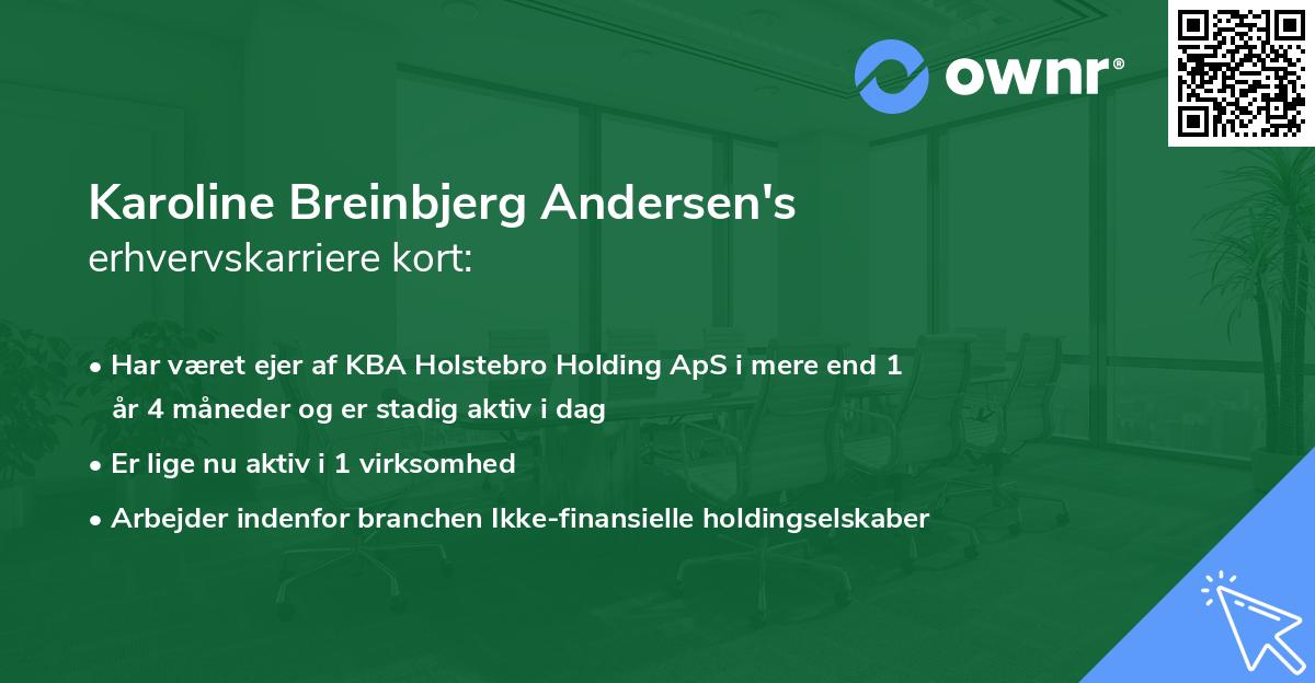 Karoline Breinbjerg Andersen's erhvervskarriere kort