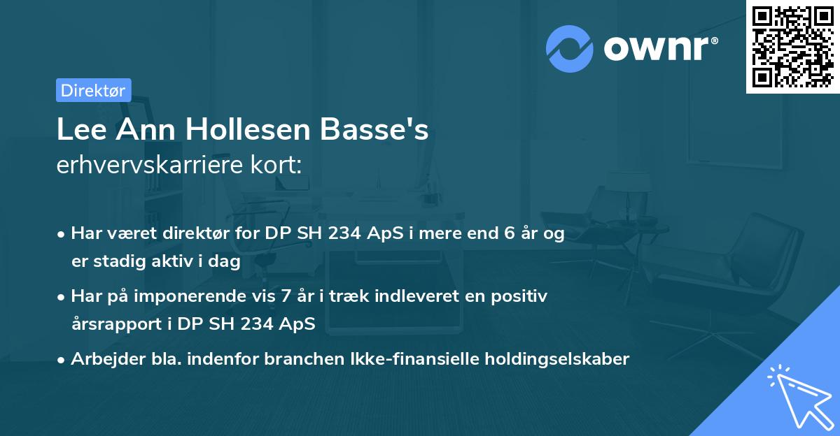 Lee Ann Hollesen Basse's erhvervskarriere kort
