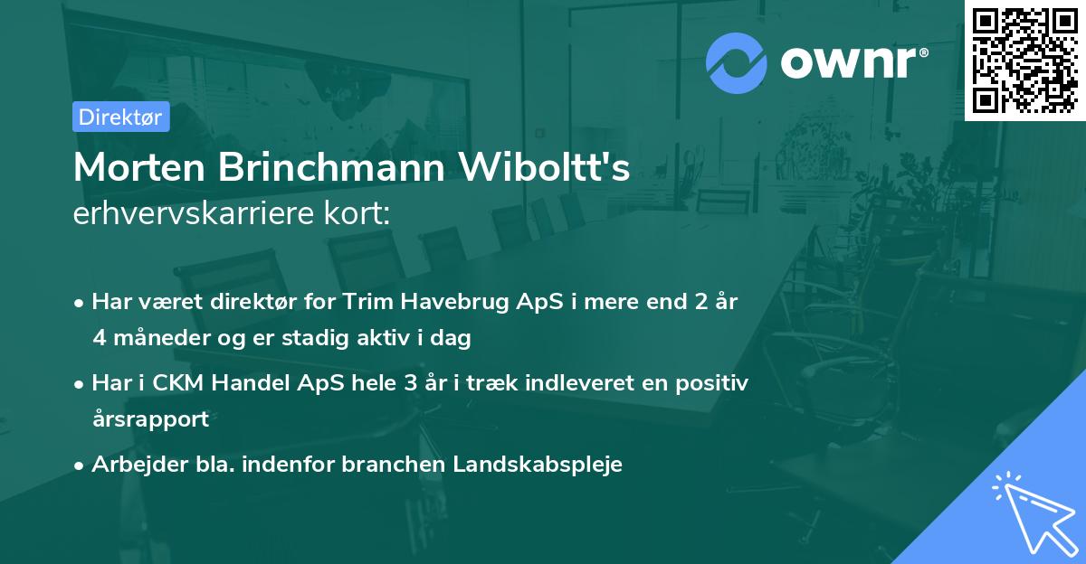 Morten Brinchmann Wiboltt's erhvervskarriere kort