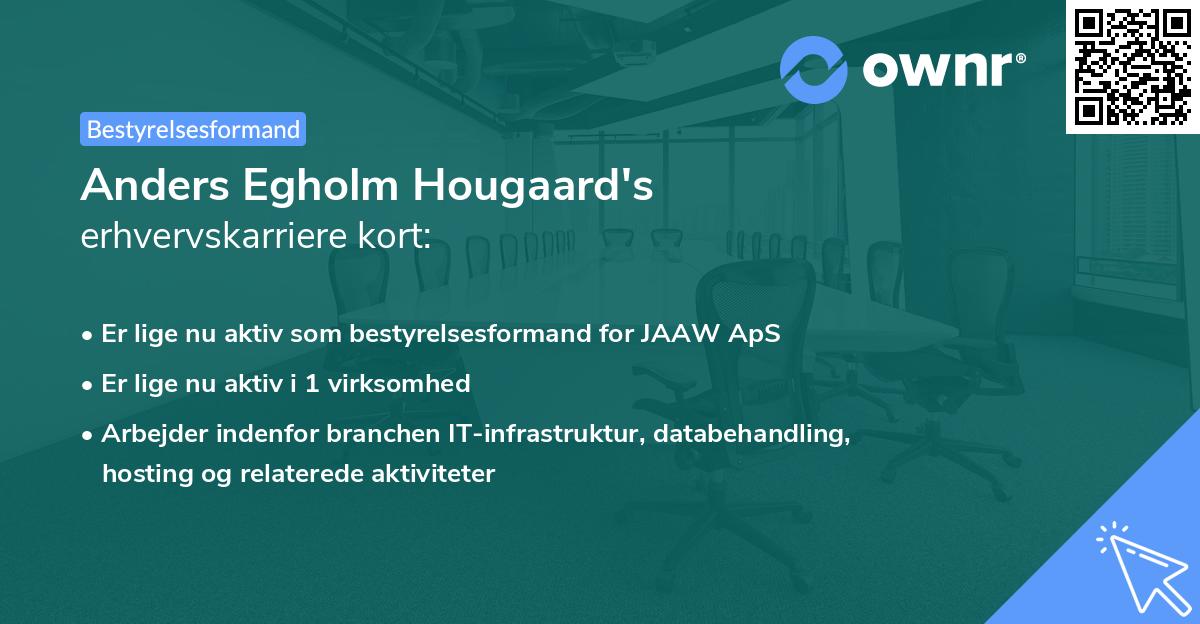 Anders Egholm Hougaard's erhvervskarriere kort