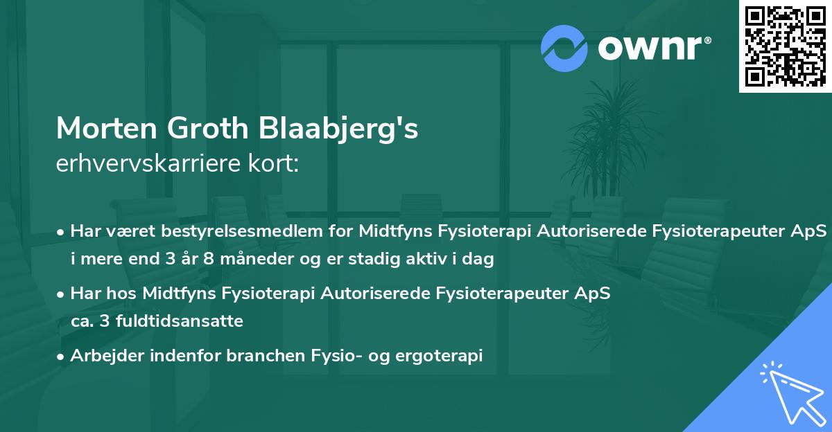 Morten Groth Blaabjerg's erhvervskarriere kort