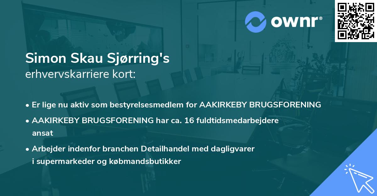 Simon Skau Sjørring's erhvervskarriere kort