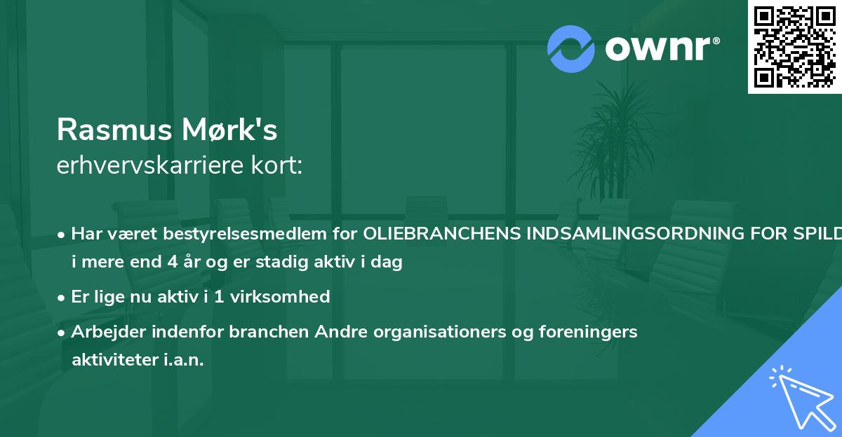 Rasmus Mørk's erhvervskarriere kort
