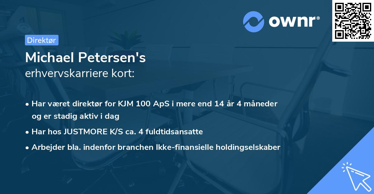 Michael Petersen's erhvervskarriere kort