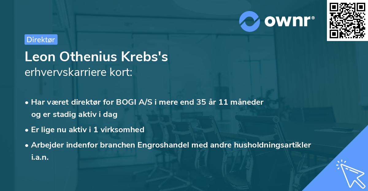 Leon Othenius Krebs's erhvervskarriere kort