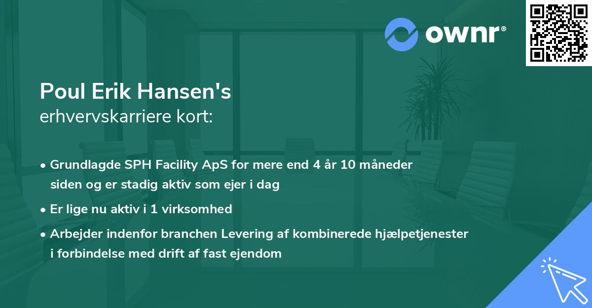Poul Erik Hansen's erhvervskarriere kort