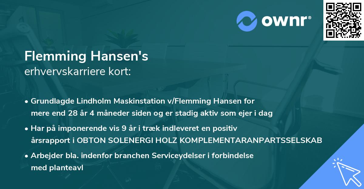 Flemming Hansen's erhvervskarriere kort