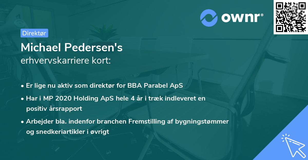 Michael Pedersen's erhvervskarriere kort