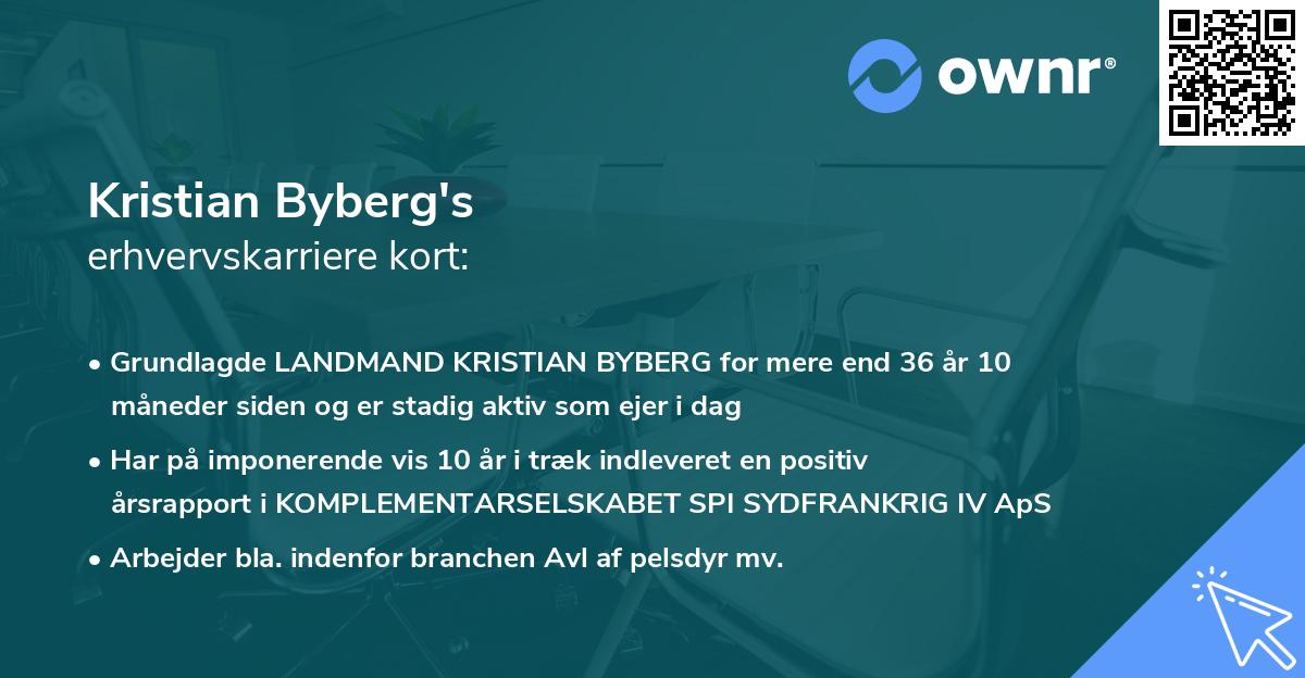 Kristian Byberg's erhvervskarriere kort