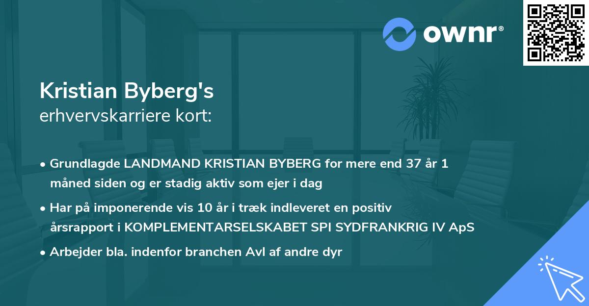 Kristian Byberg's erhvervskarriere kort