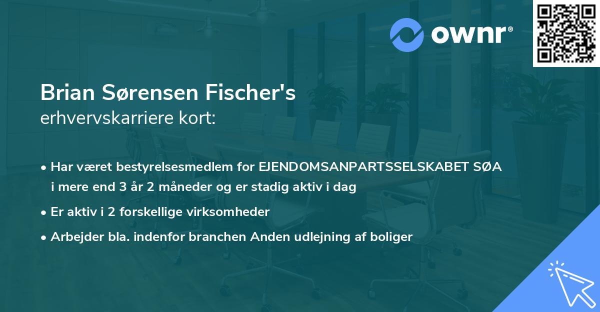 Brian Sørensen Fischer's erhvervskarriere kort