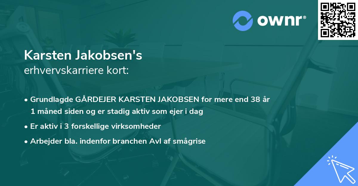 Karsten Jakobsen's erhvervskarriere kort