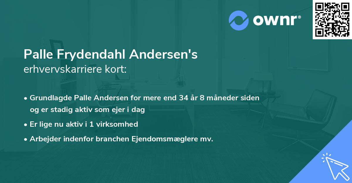 Palle Frydendahl Andersen's erhvervskarriere kort