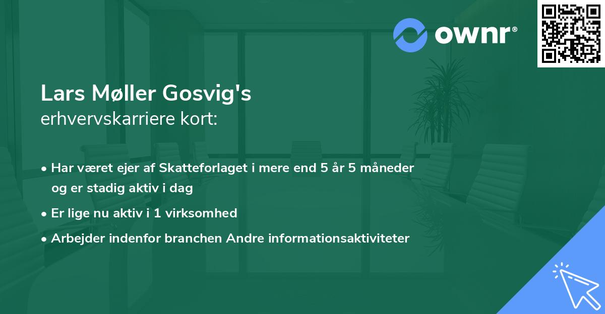 Lars Møller Gosvig's erhvervskarriere kort