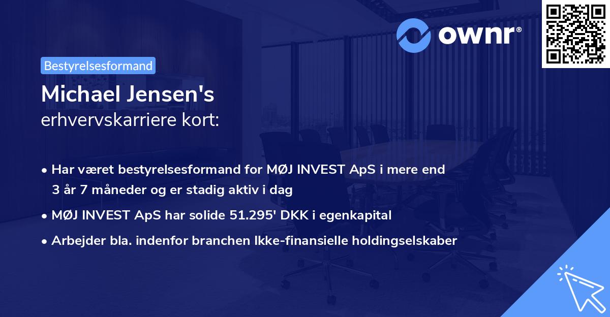 Michael Jensen's erhvervskarriere kort