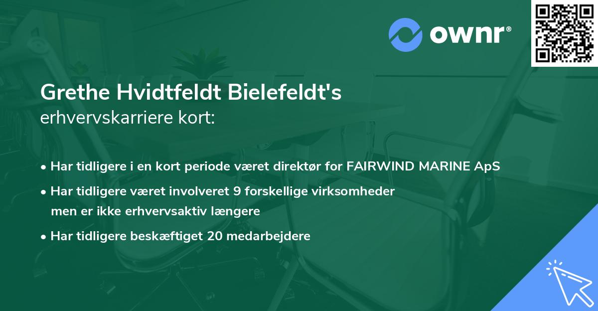 Grethe Hvidtfeldt Bielefeldt's erhvervskarriere kort