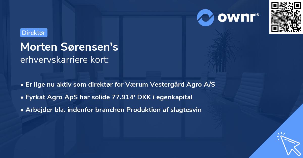 Morten Sørensen's erhvervskarriere kort