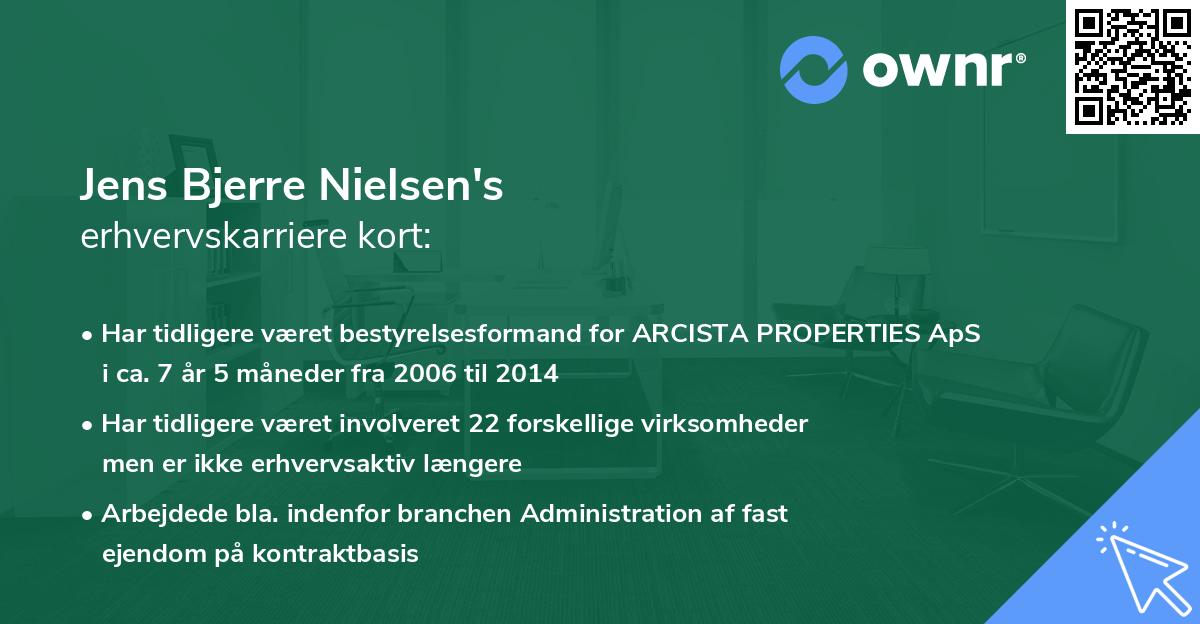 Jens Bjerre Nielsen's erhvervskarriere kort