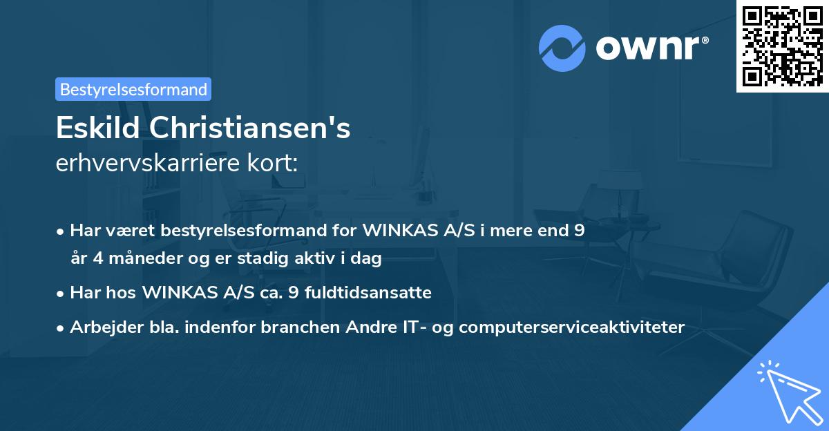 Eskild Christiansen's erhvervskarriere kort
