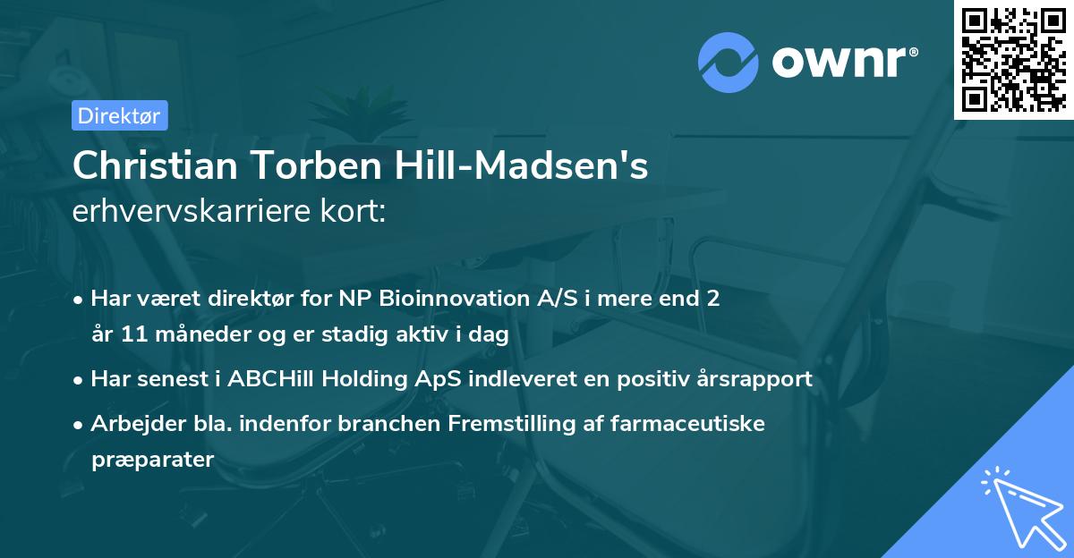 Christian Torben Hill-Madsen's erhvervskarriere kort
