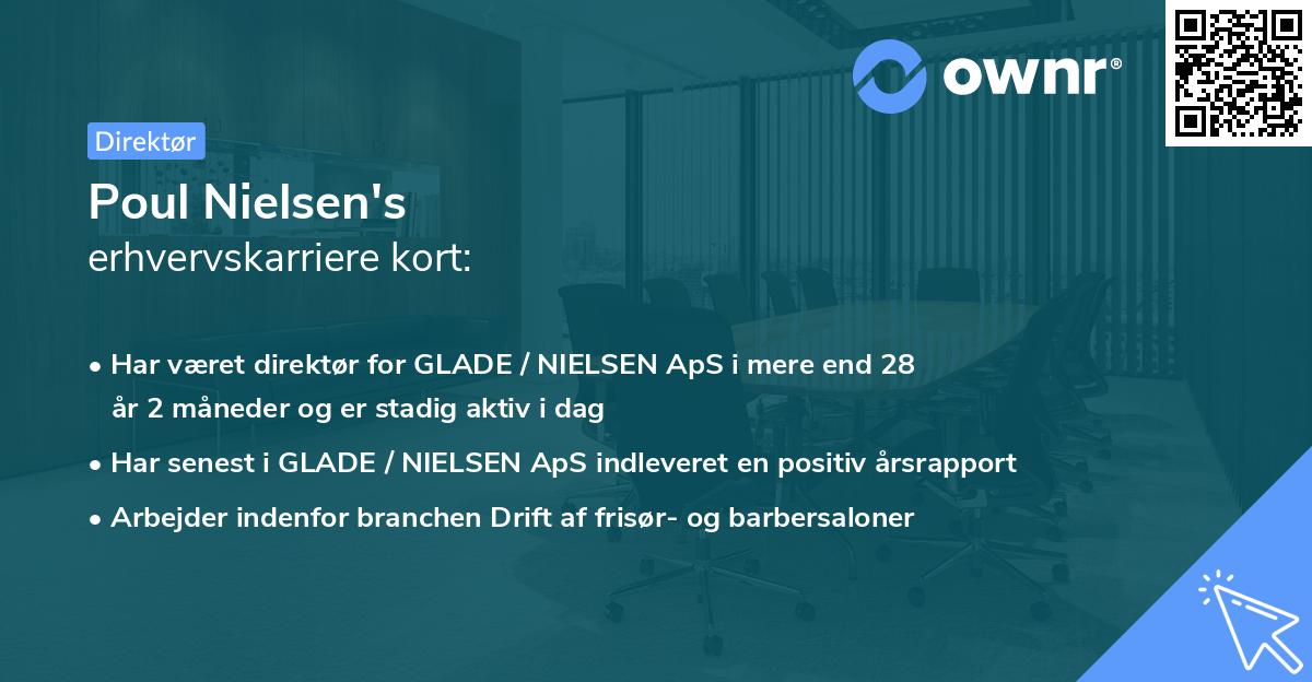 Poul Nielsen's erhvervskarriere kort