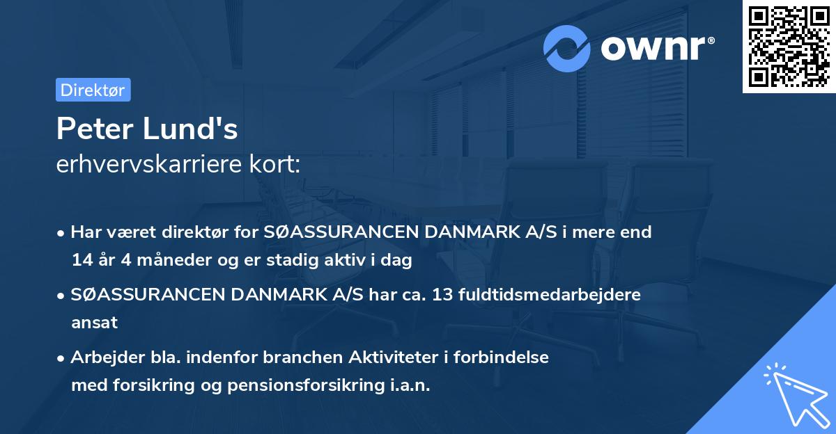 Peter Lund's erhvervskarriere kort