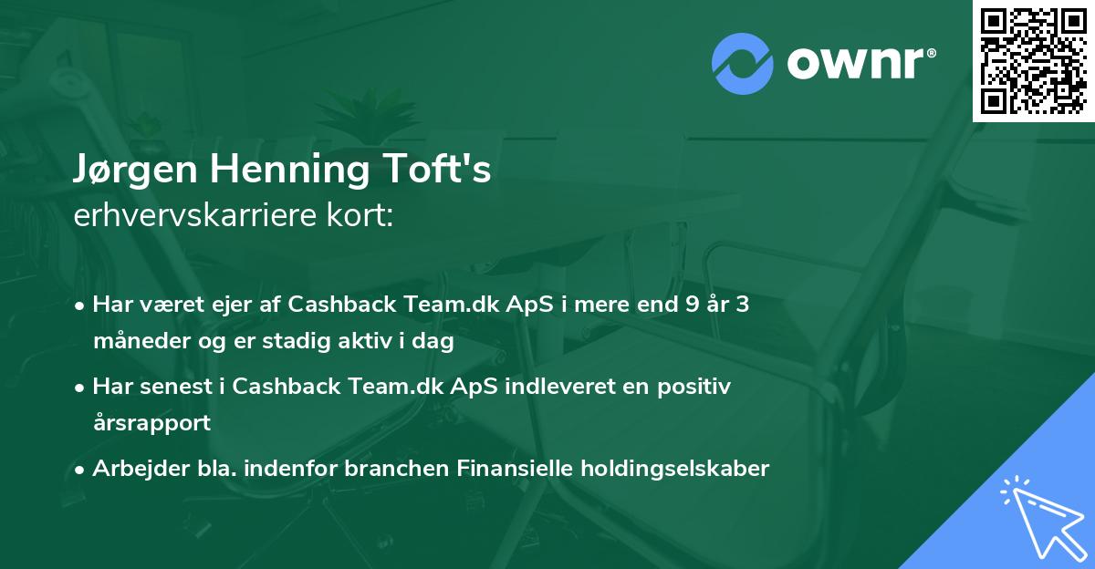 Jørgen Henning Toft's erhvervskarriere kort