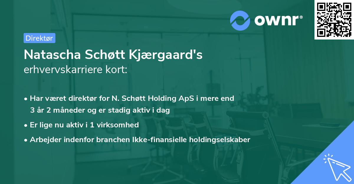Natascha Schøtt Kjærgaard's erhvervskarriere kort