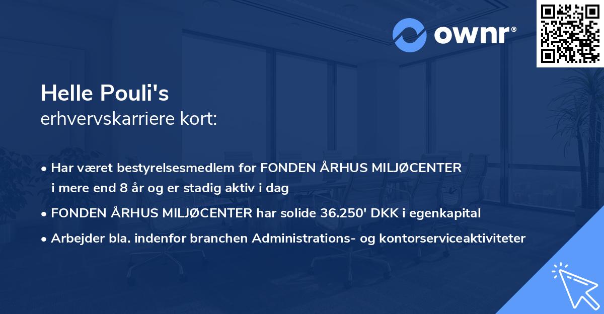 Helle Pouli's erhvervskarriere kort