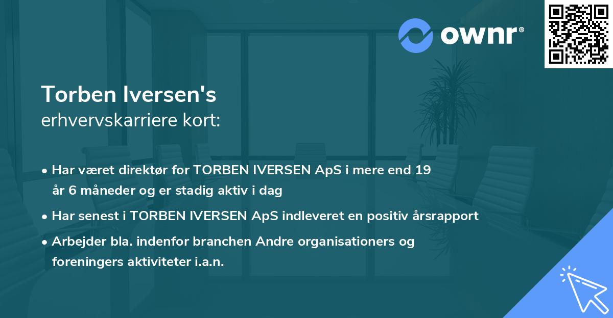 Torben Iversen's erhvervskarriere kort