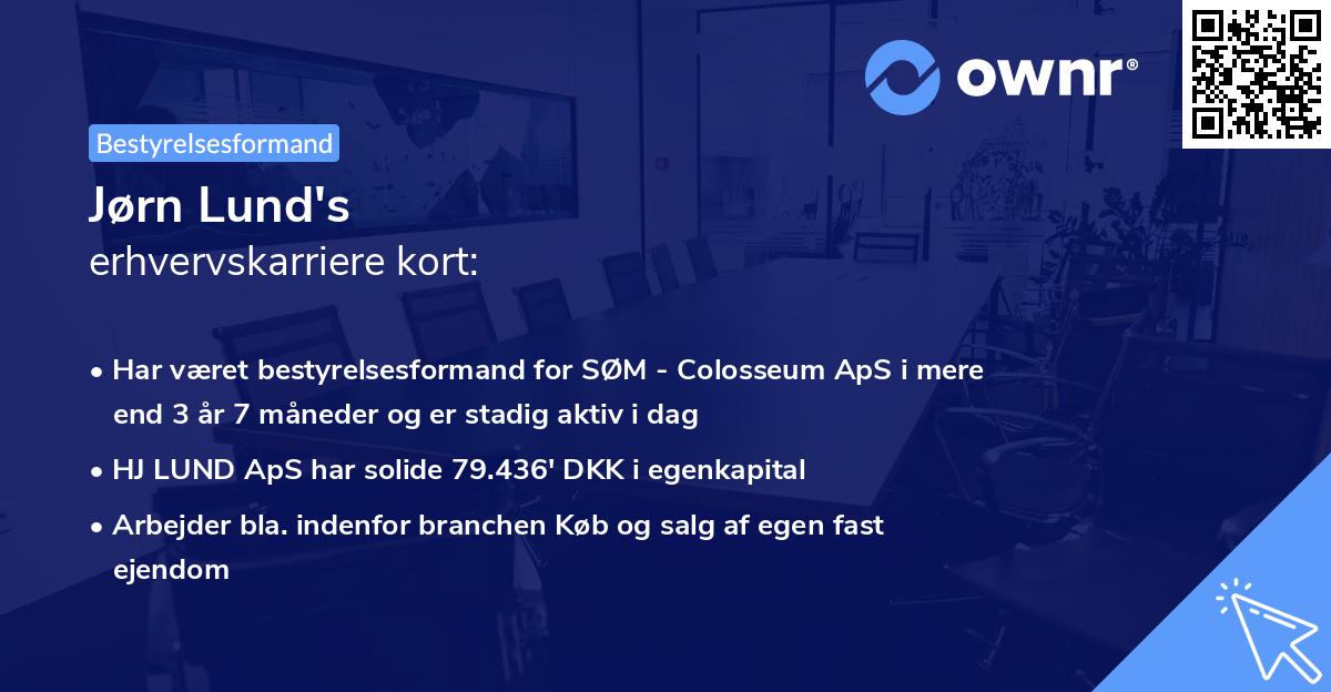 Jørn Lund's erhvervskarriere kort