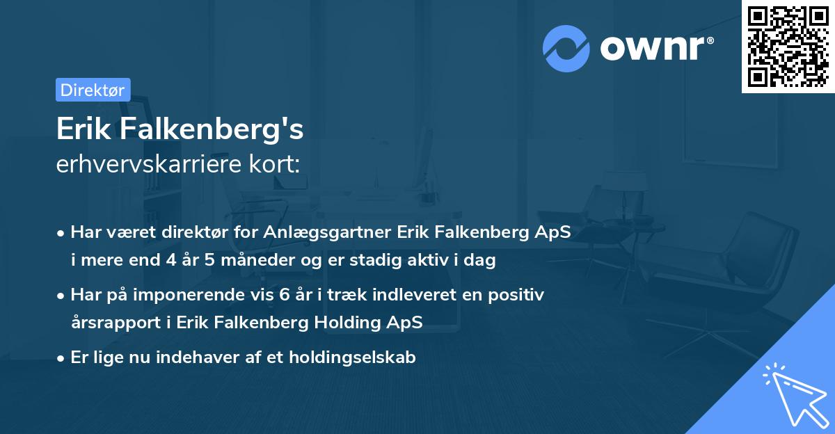 Erik Falkenberg's erhvervskarriere kort