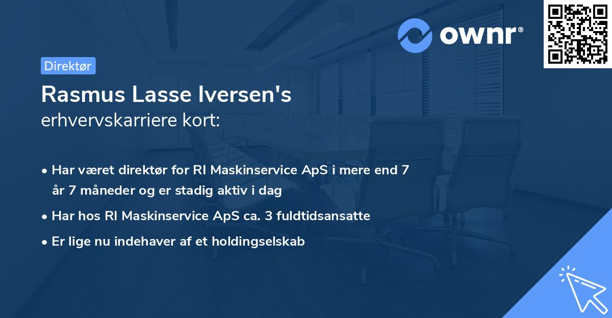 Rasmus Lasse Iversen's erhvervskarriere kort