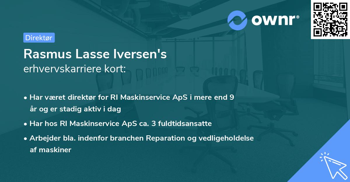 Rasmus Lasse Iversen's erhvervskarriere kort