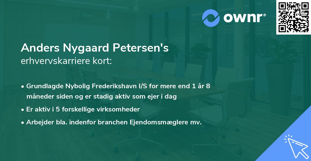 Anders Nygaard Petersen's erhvervskarriere kort