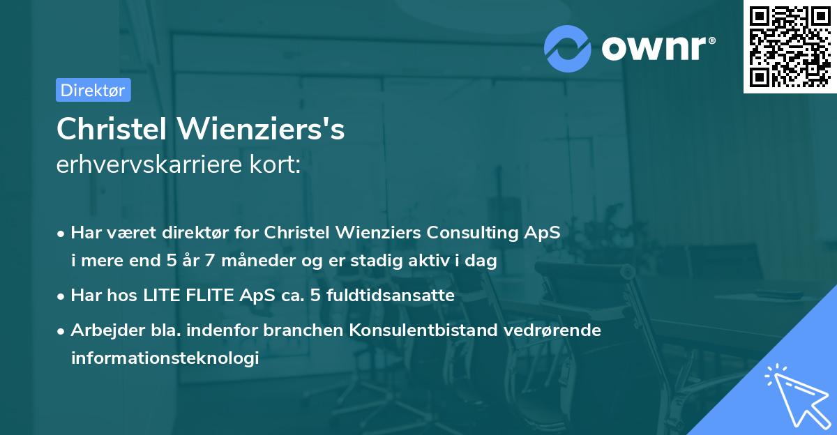 Christel Wienziers's erhvervskarriere kort