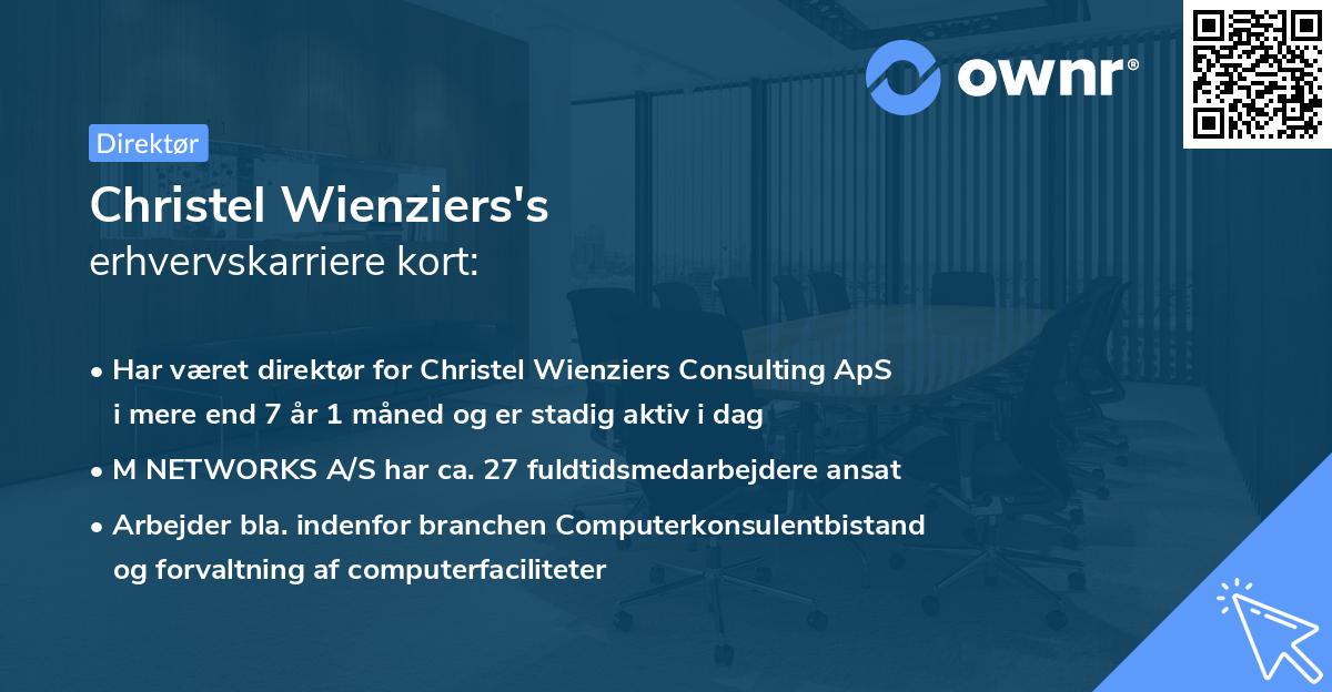 Christel Wienziers's erhvervskarriere kort