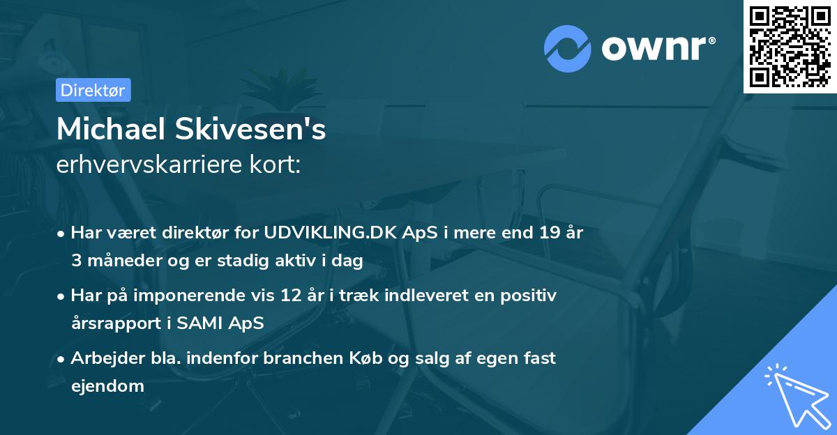 Michael Skivesen's erhvervskarriere kort