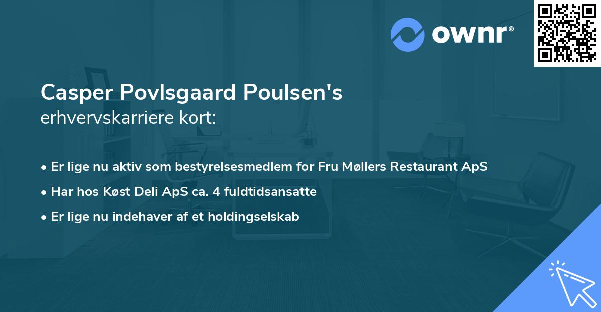 Casper Povlsgaard Poulsen's erhvervskarriere kort