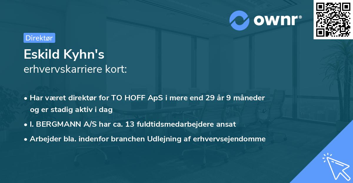 Eskild Kyhn's erhvervskarriere kort