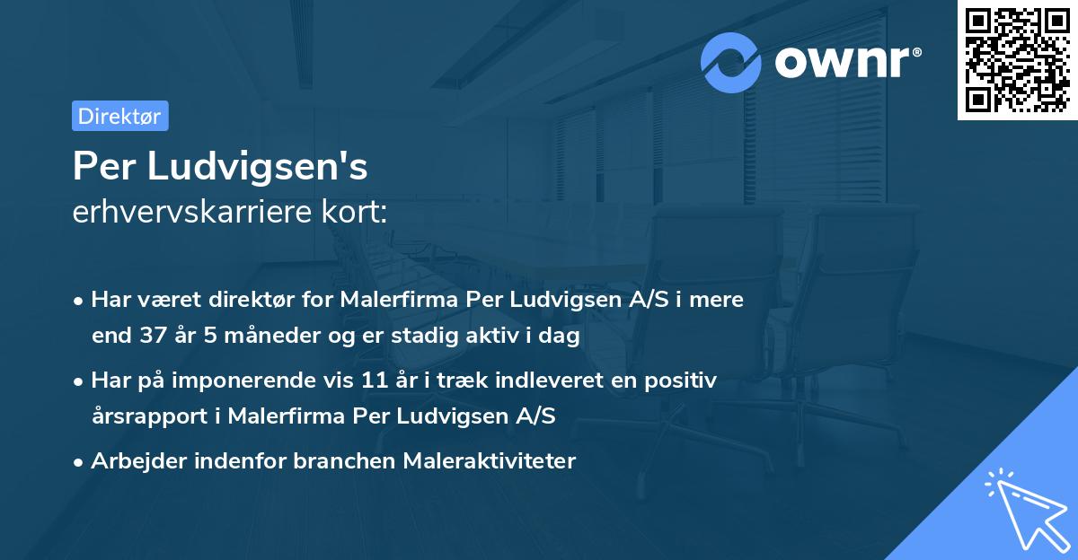 Per Ludvigsen's erhvervskarriere kort