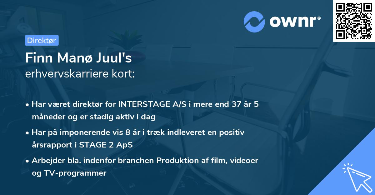 Finn Manø Juul's erhvervskarriere kort