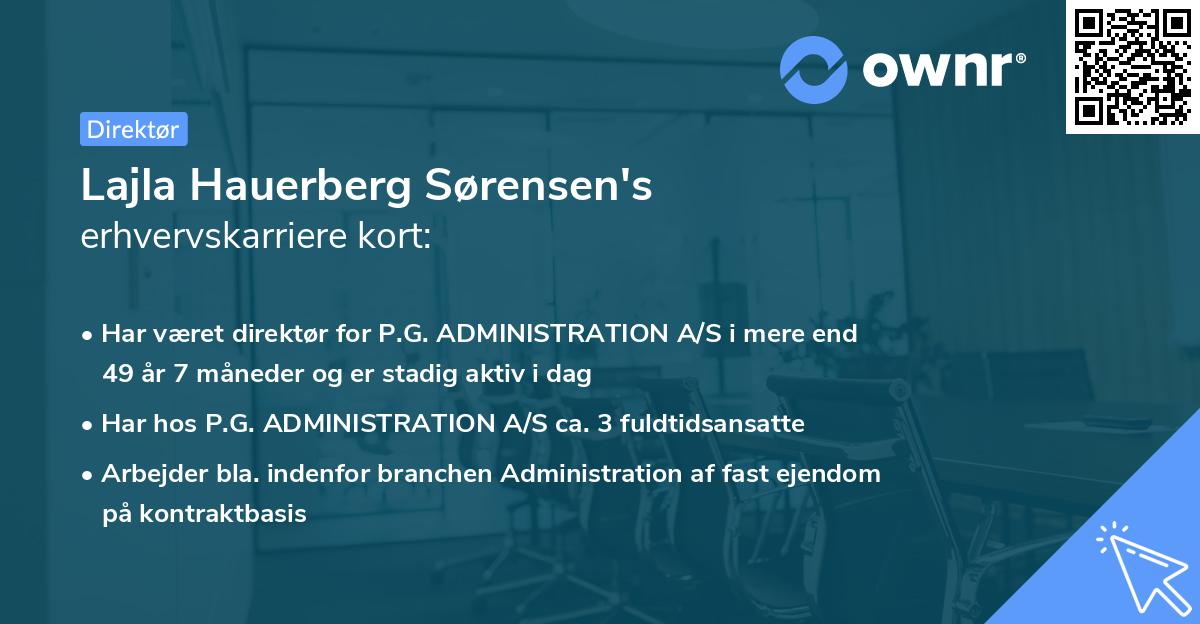 Lajla Hauerberg Sørensen's erhvervskarriere kort