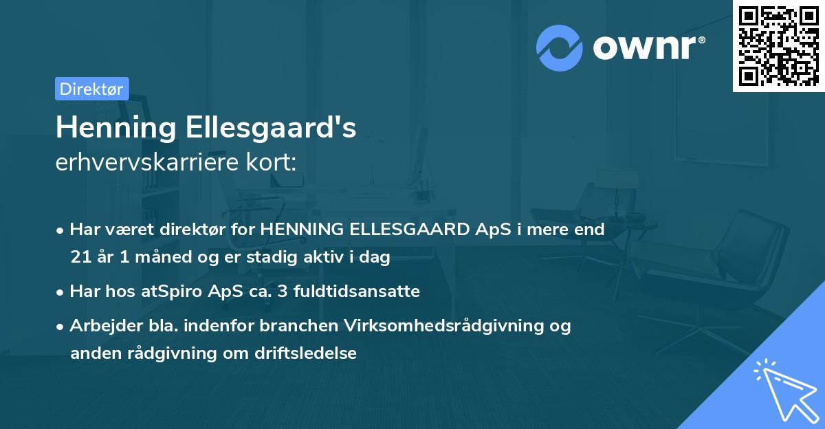 Henning Ellesgaard's erhvervskarriere kort