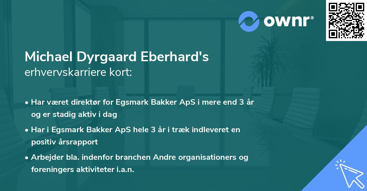 Michael Dyrgaard Eberhard's erhvervskarriere kort