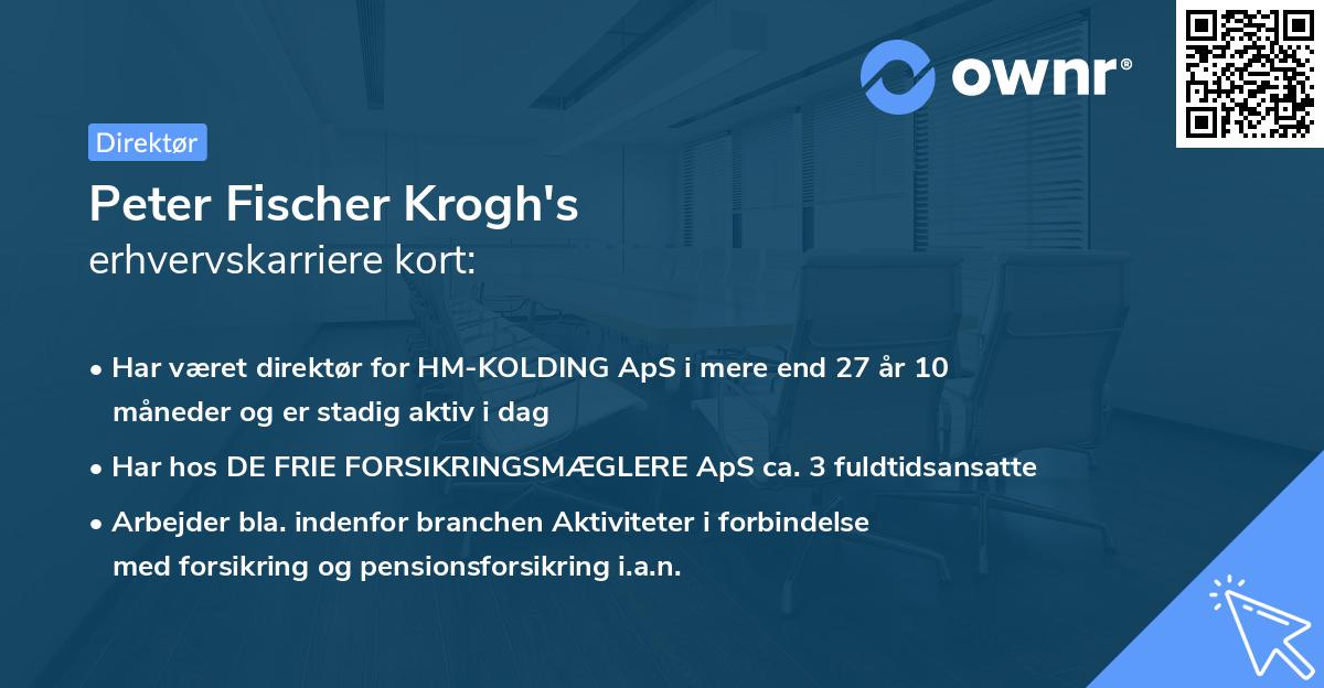 Peter Fischer Krogh's erhvervskarriere kort