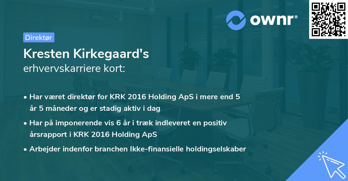 Kresten Kirkegaard's erhvervskarriere kort